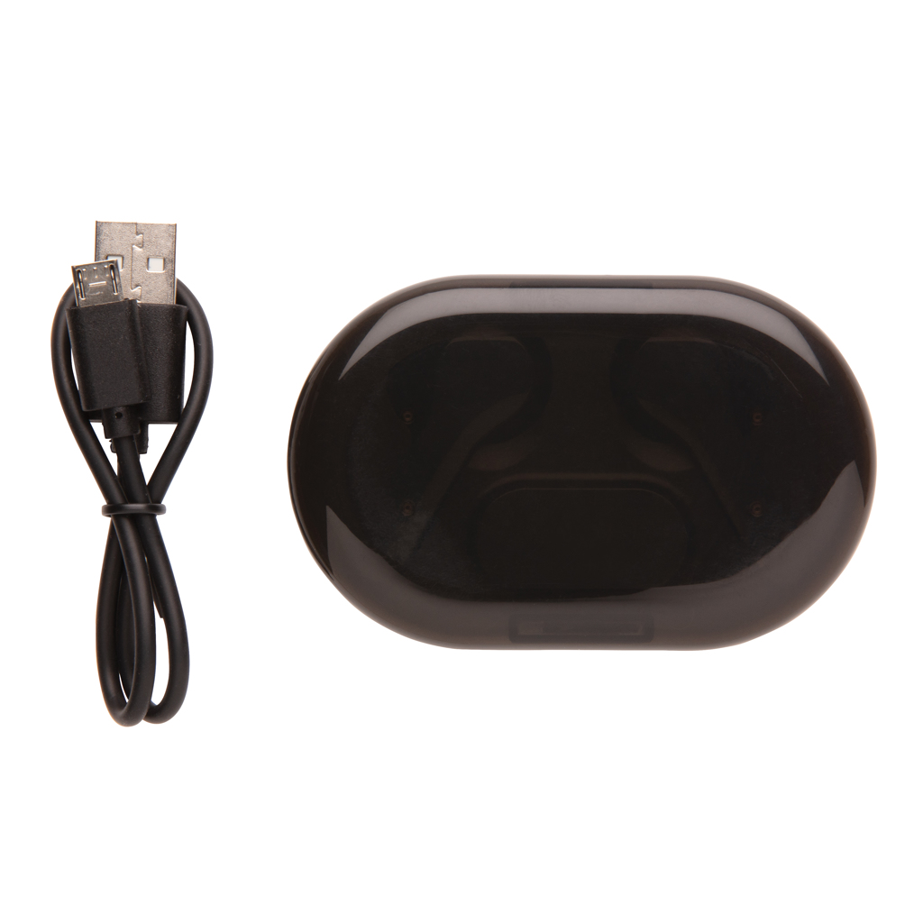 Light up logo TWS earbuds in charging case - Slika 4