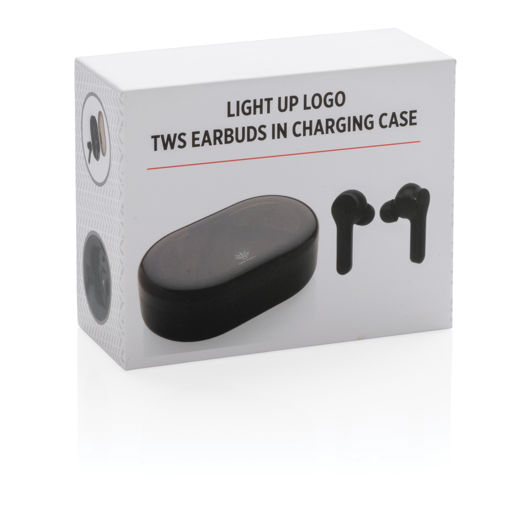 Light up logo TWS earbuds in charging case - Slika 14