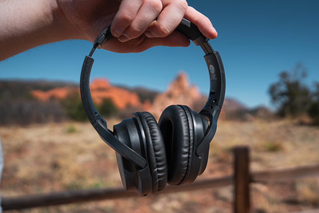 RCS recycled plastic Elite Foldable wireless headphone - Slika 12