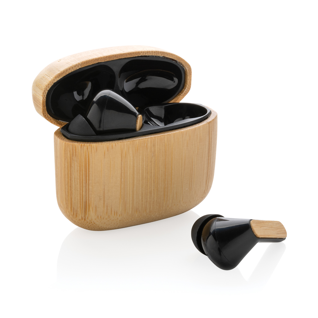 Bamboo TWS earbuds with RCS recycled plastic - Slika 2