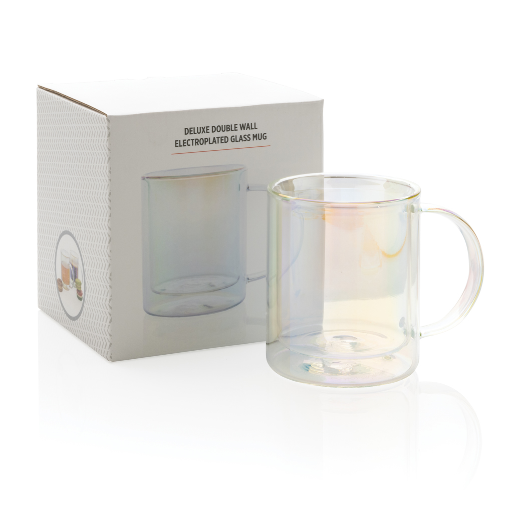 Deluxe double wall electroplated glass mug - Slika 12