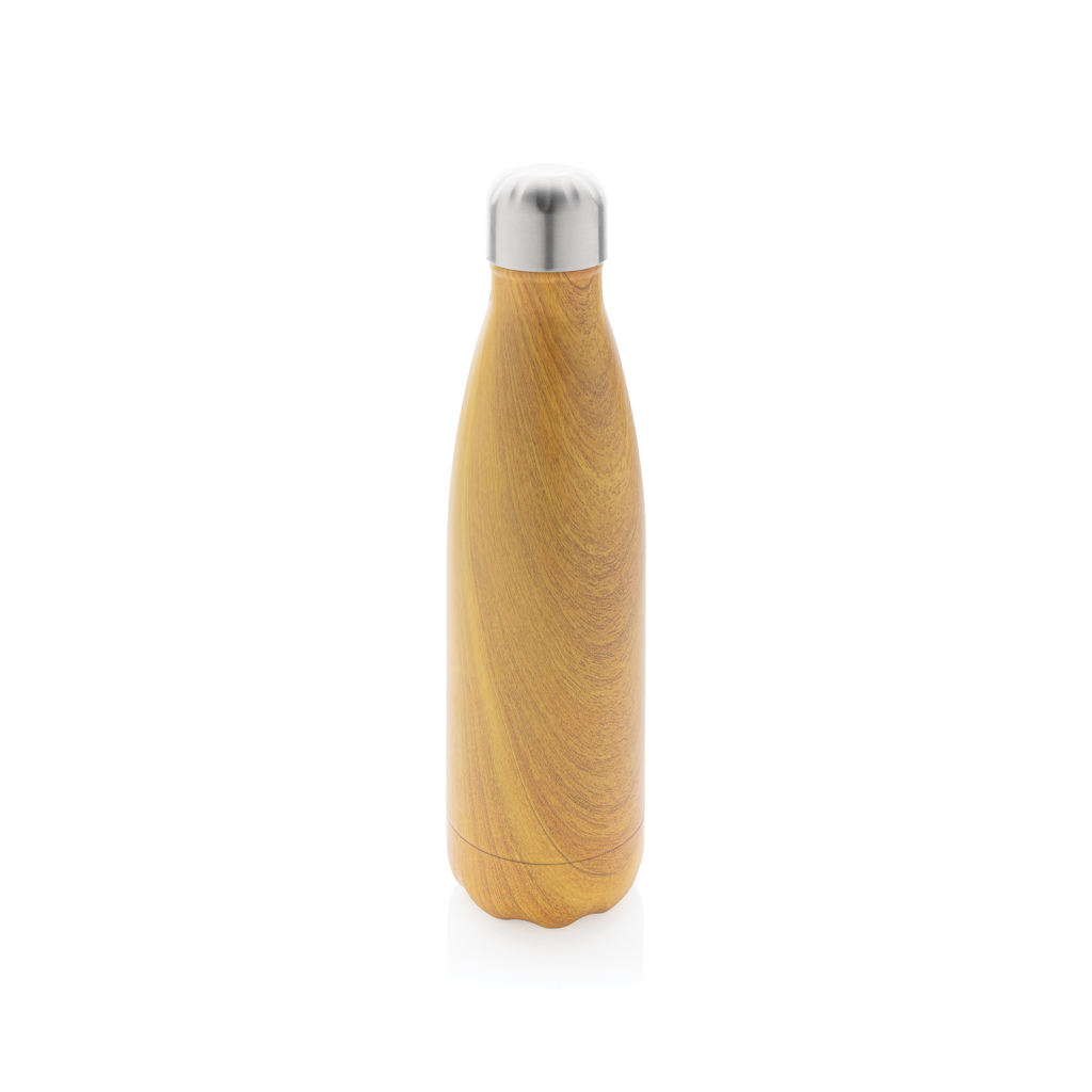 Vacuum insulated stainless steel bottle with wood print - Slika 2