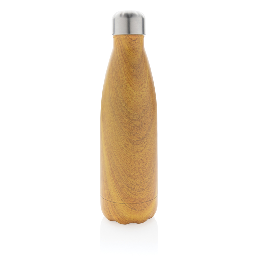 Vacuum insulated stainless steel bottle with wood print - Slika 3