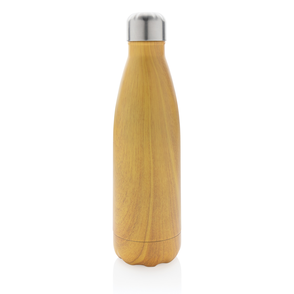Vacuum insulated stainless steel bottle with wood print - Slika 4