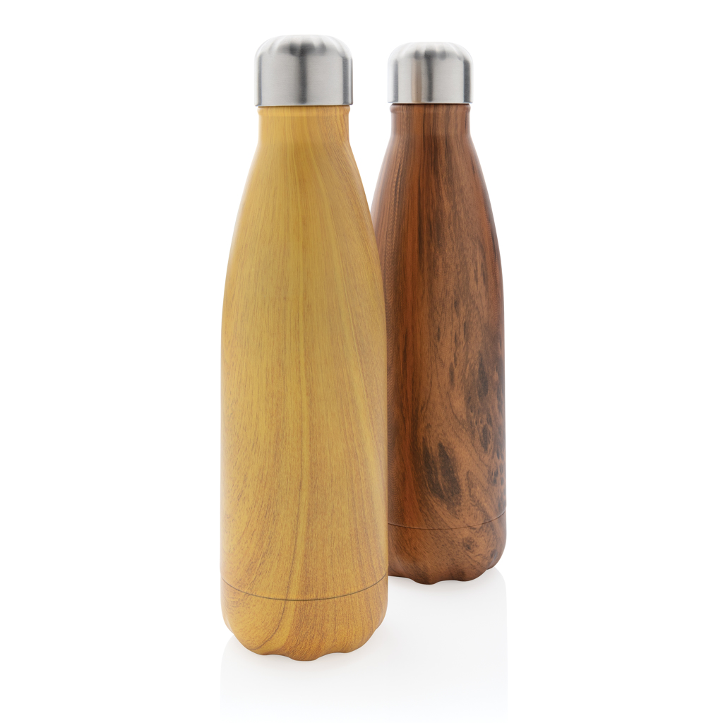Vacuum insulated stainless steel bottle with wood print - Slika 7