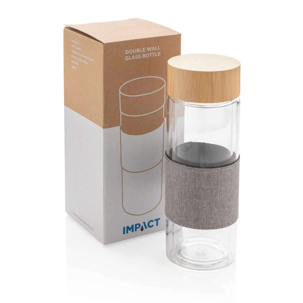 Impact double wall borosilicate glass bottle - Slika 19