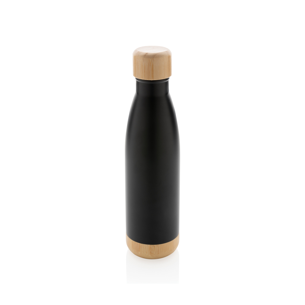 Vacuum stainless steel bottle with bamboo lid and bottom - Slika 2