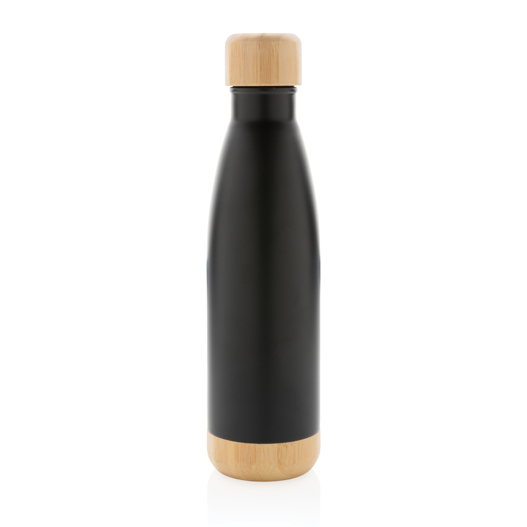 Vacuum stainless steel bottle with bamboo lid and bottom - Slika 3