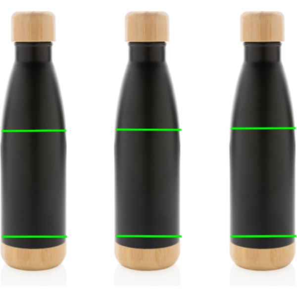 Vacuum stainless steel bottle with bamboo lid and bottom - Slika 12
