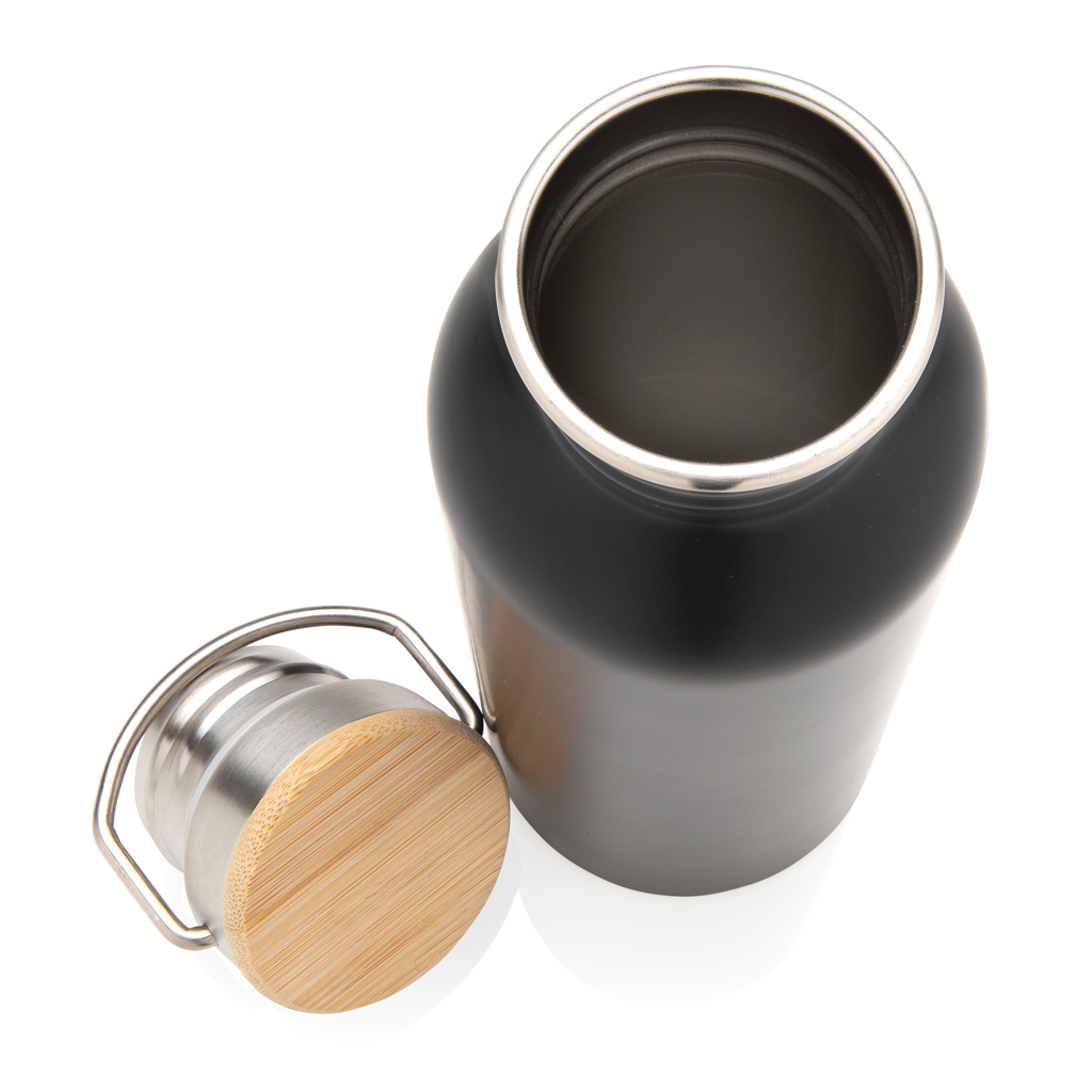 Modern stainless steel bottle with bamboo lid - Slika 5