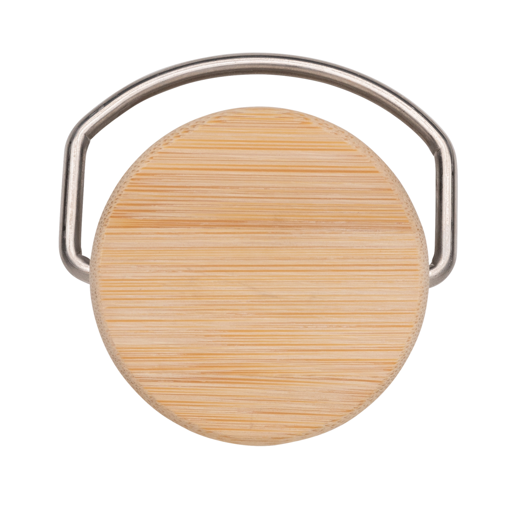 Modern stainless steel bottle with bamboo lid - Slika 6