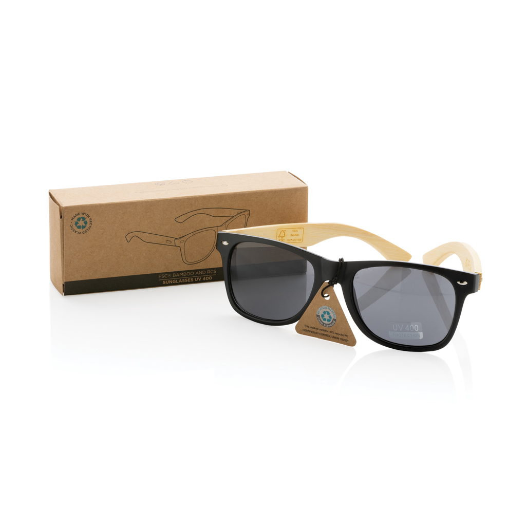 Bamboo and RCS recycled plastic sunglasses - Slika 10