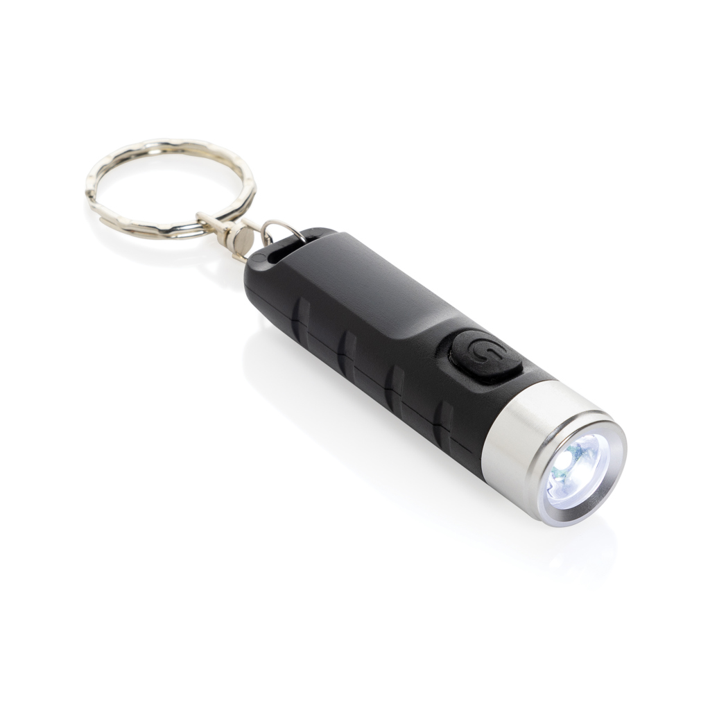 Globix RCS recycled plastic USB re-chargeable keychain torch - Slika 2
