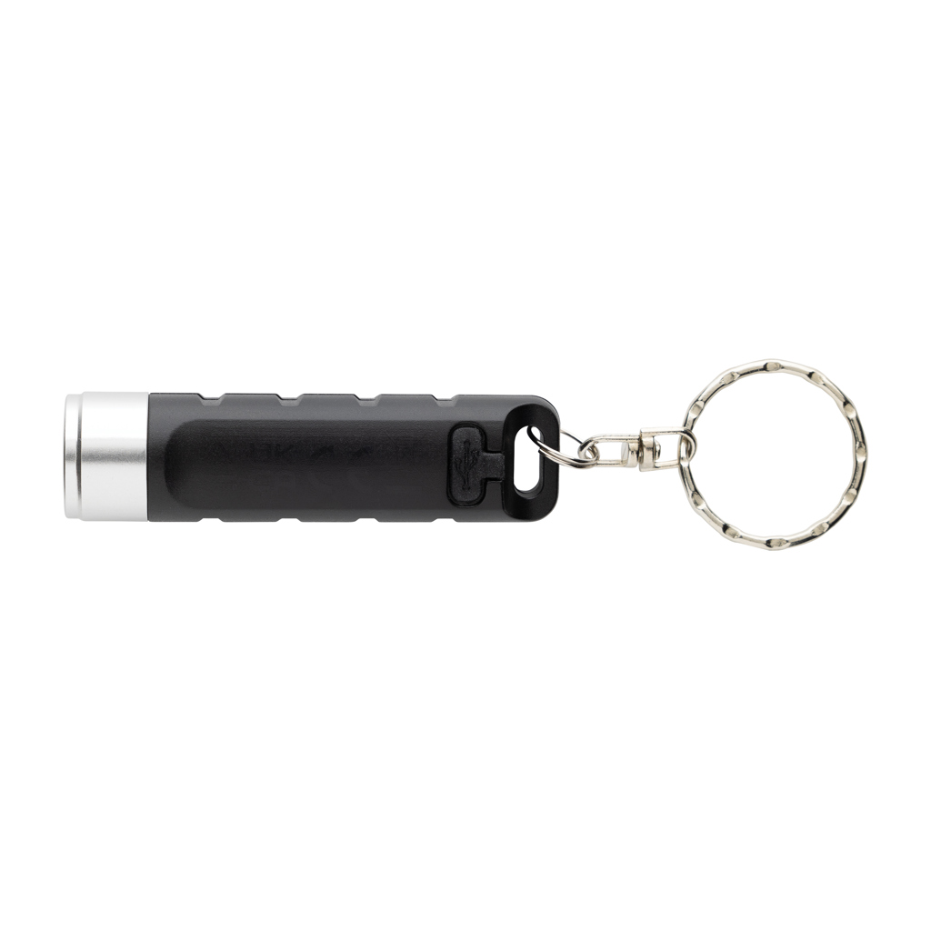Globix RCS recycled plastic USB re-chargeable keychain torch - Slika 5
