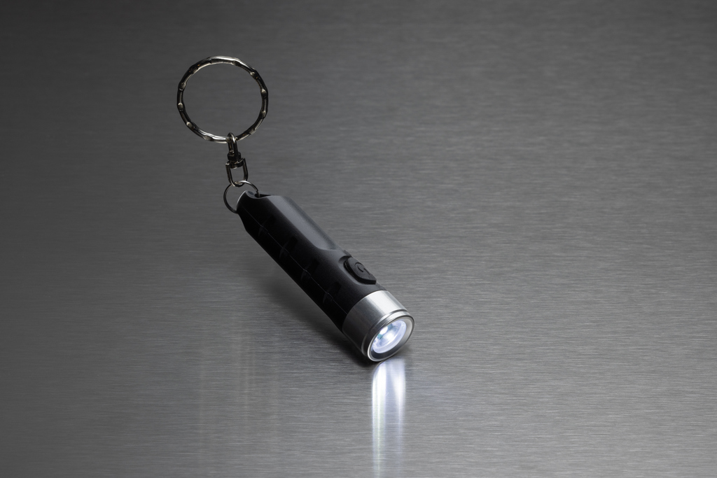 Globix RCS recycled plastic USB re-chargeable keychain torch - Slika 8