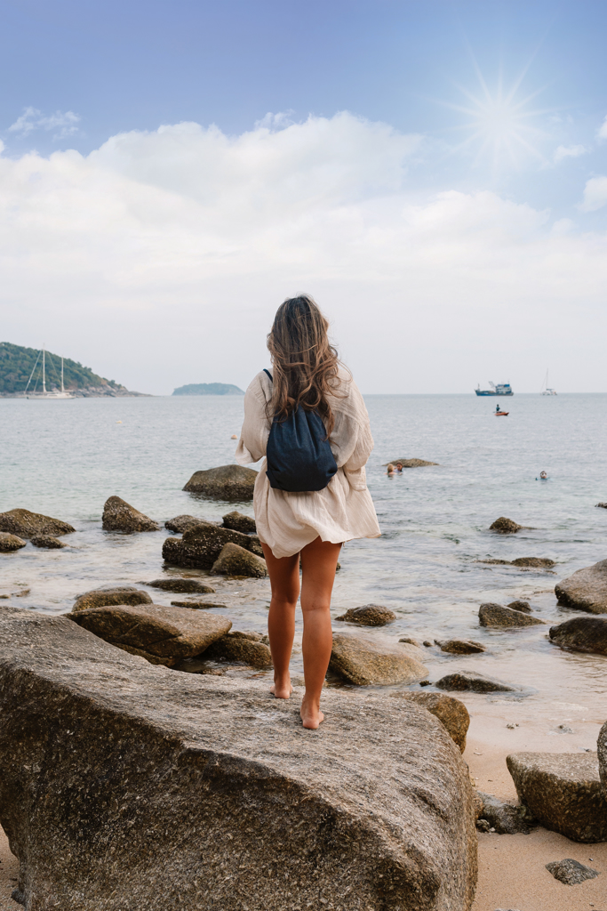 Impact AWARE™ recycled denim drawstring backpack - Slika 6