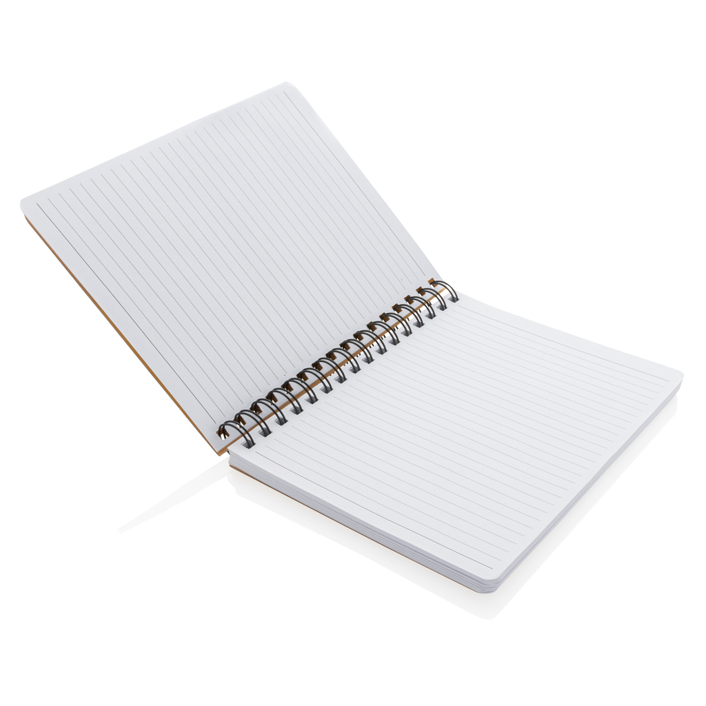 A5 Kraft spiral notebook with sticky notes, brown - Slika 5