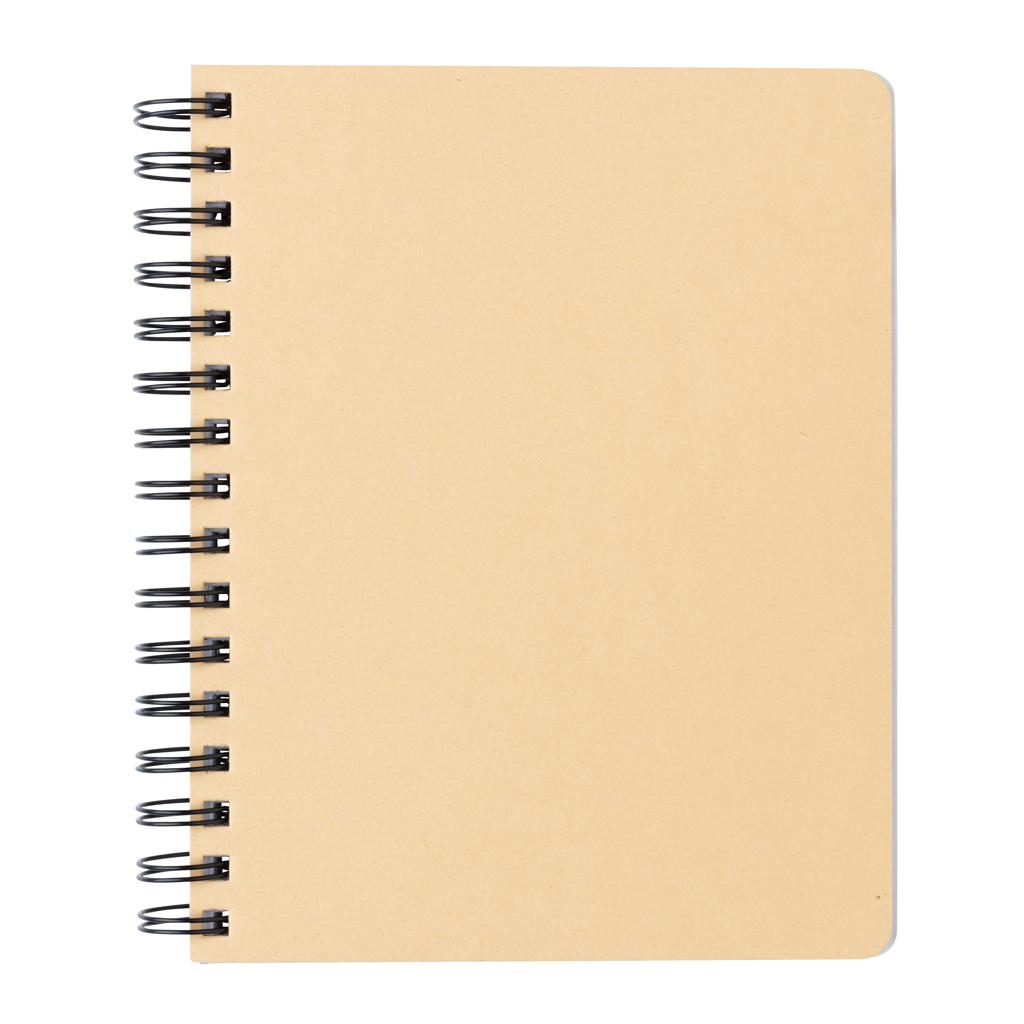 A5 Kraft spiral notebook with sticky notes, brown - Slika 8