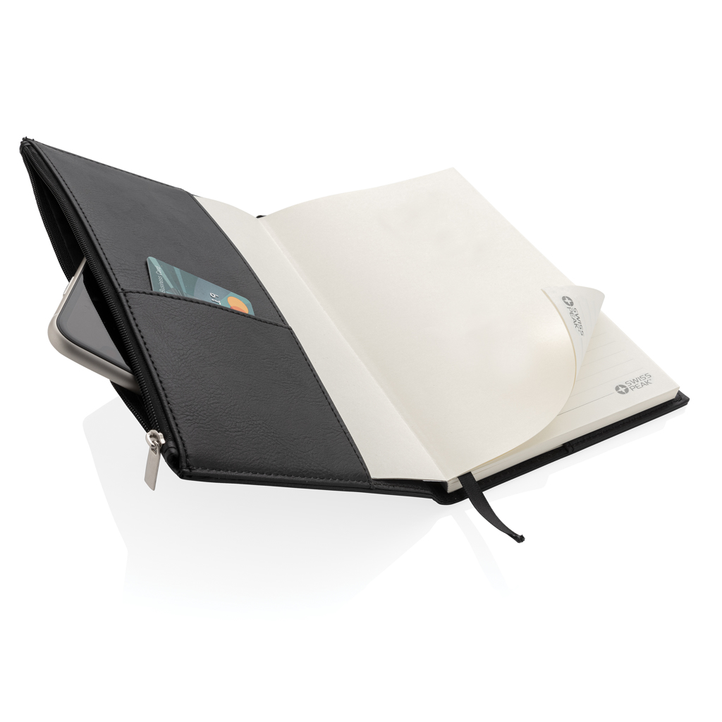 Swiss Peak A5 PU notebook with zipper pocket - Slika 6