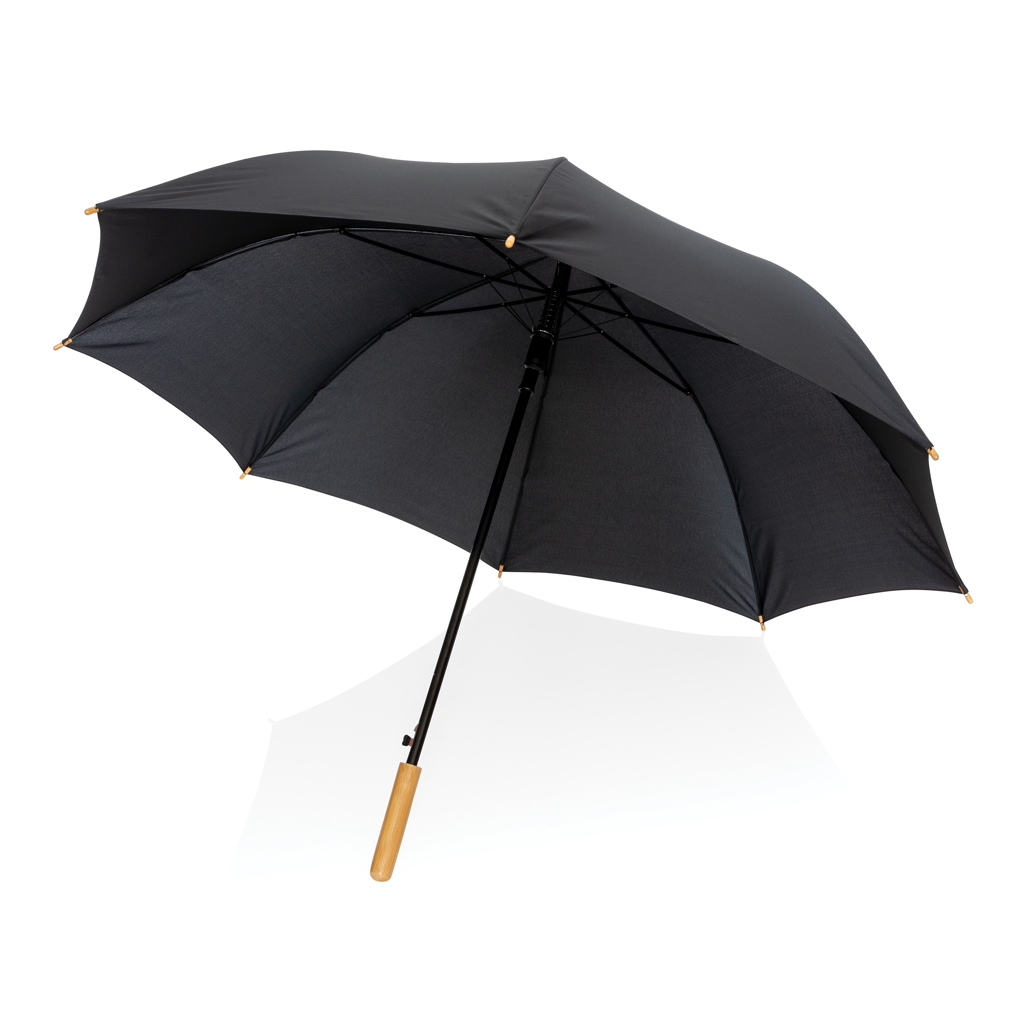 27" Impact AWARE™ RPET 190T auto open bamboo umbrella - Slika 5